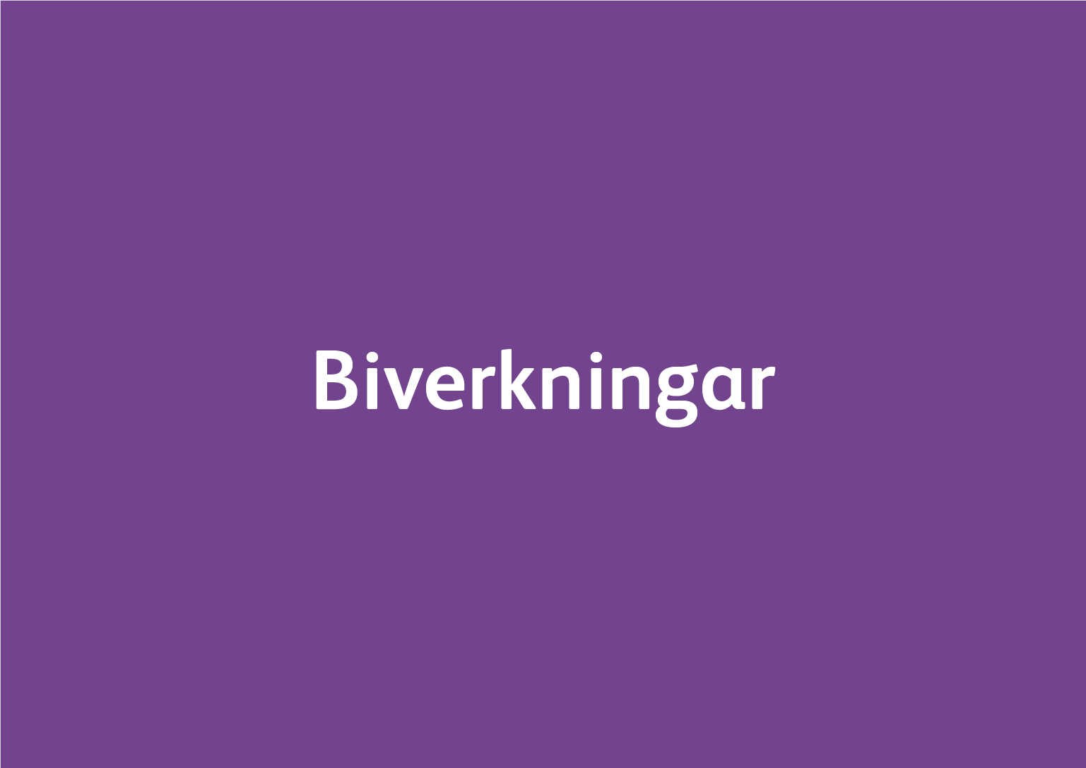 Biverkningar